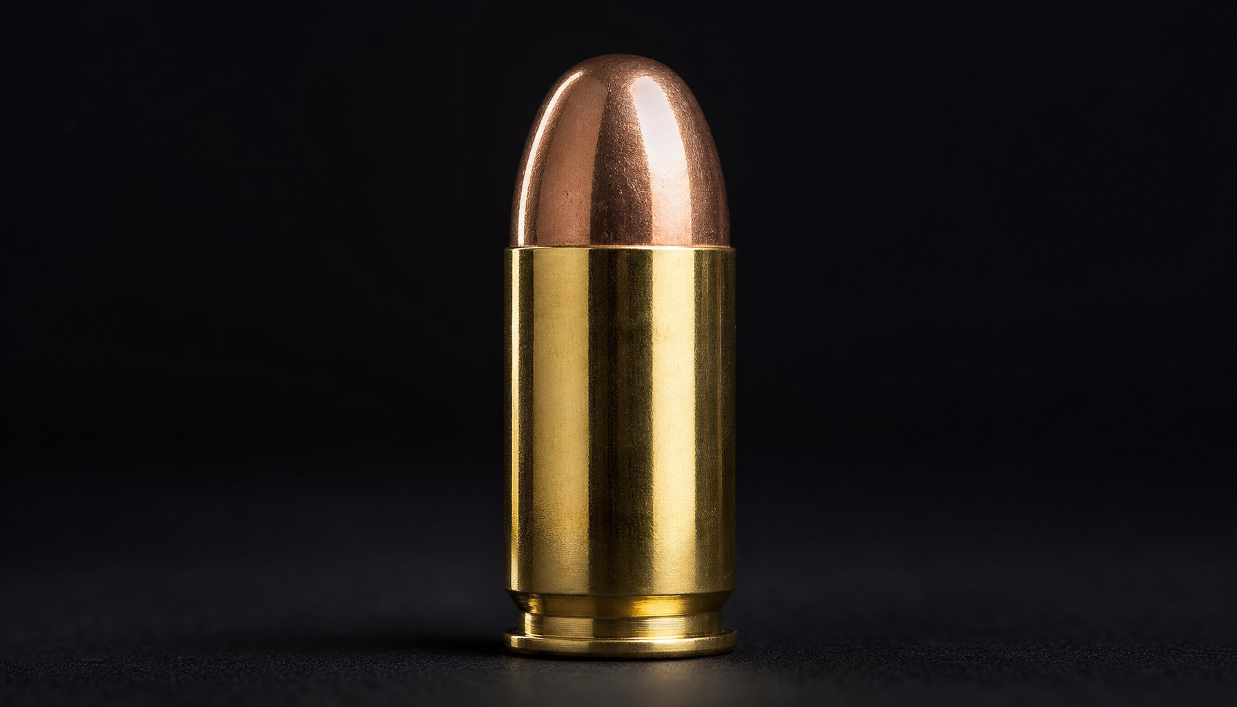 The .45 ACP (1905): rimless, so it feeds cleanly from a magazine.