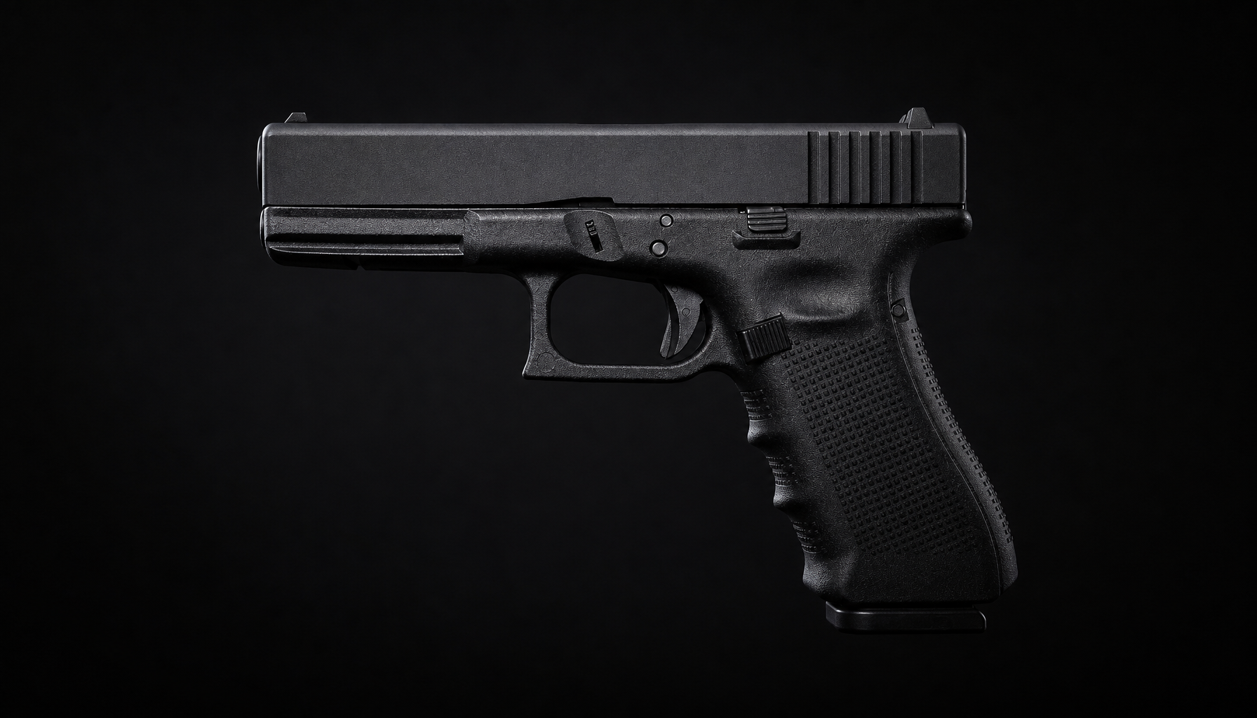 The 1982 Glock 17: polymer frame, striker-fired, seventeen rounds.