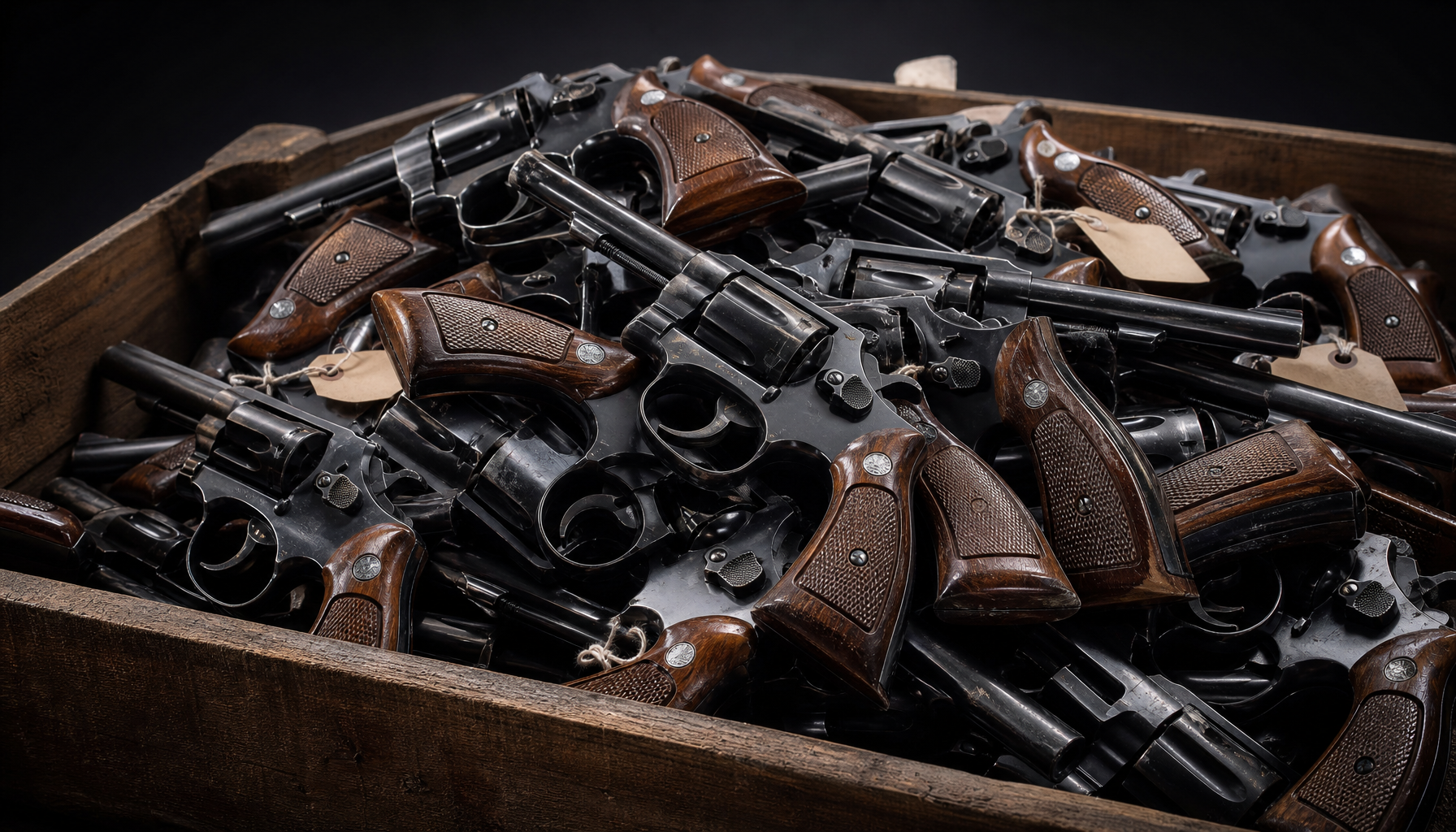Police trade-in .38s (1980s&ndash;90s): holster-worn service revolvers, retired by the crateful as departments moved to autoloaders.