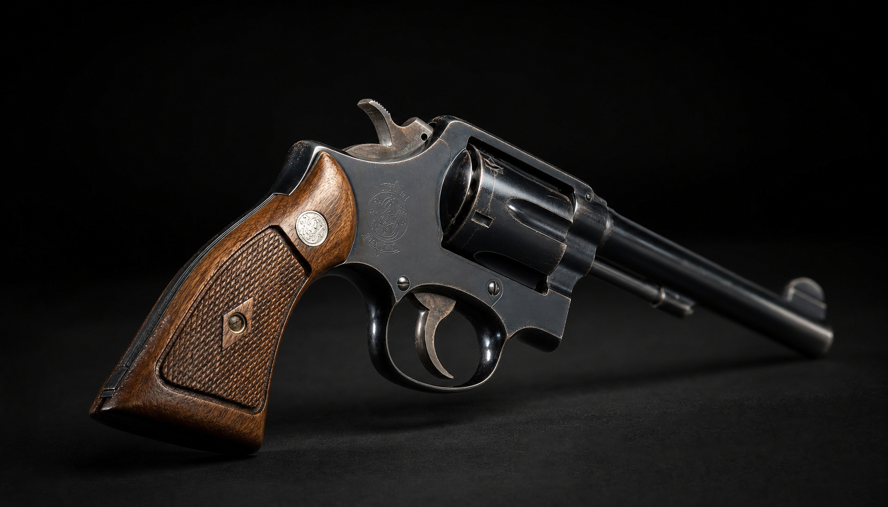 The SandW Model 10 (1899) .38 Special, the American police revolver for generations.