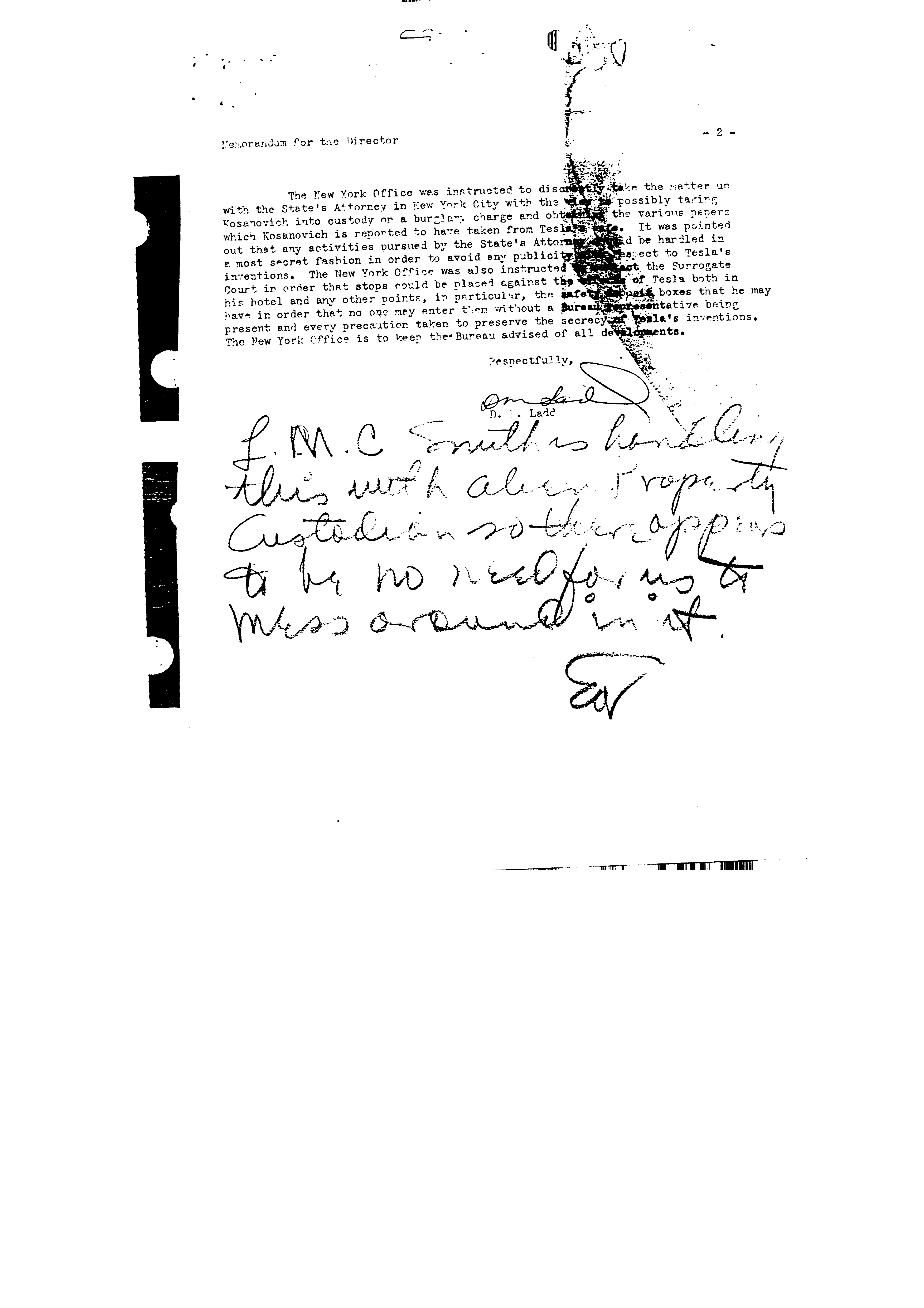 FBI File 100-2237 p.11 — Hoover handwritten note