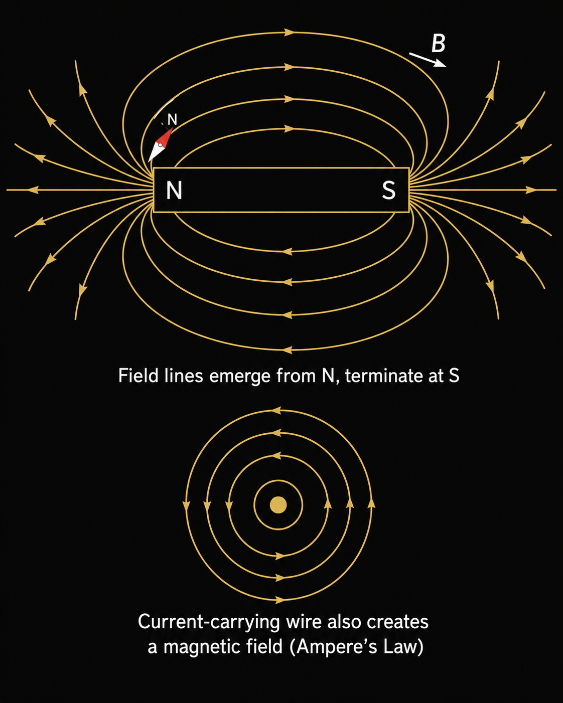 Magnetic field lines around a bar magnet